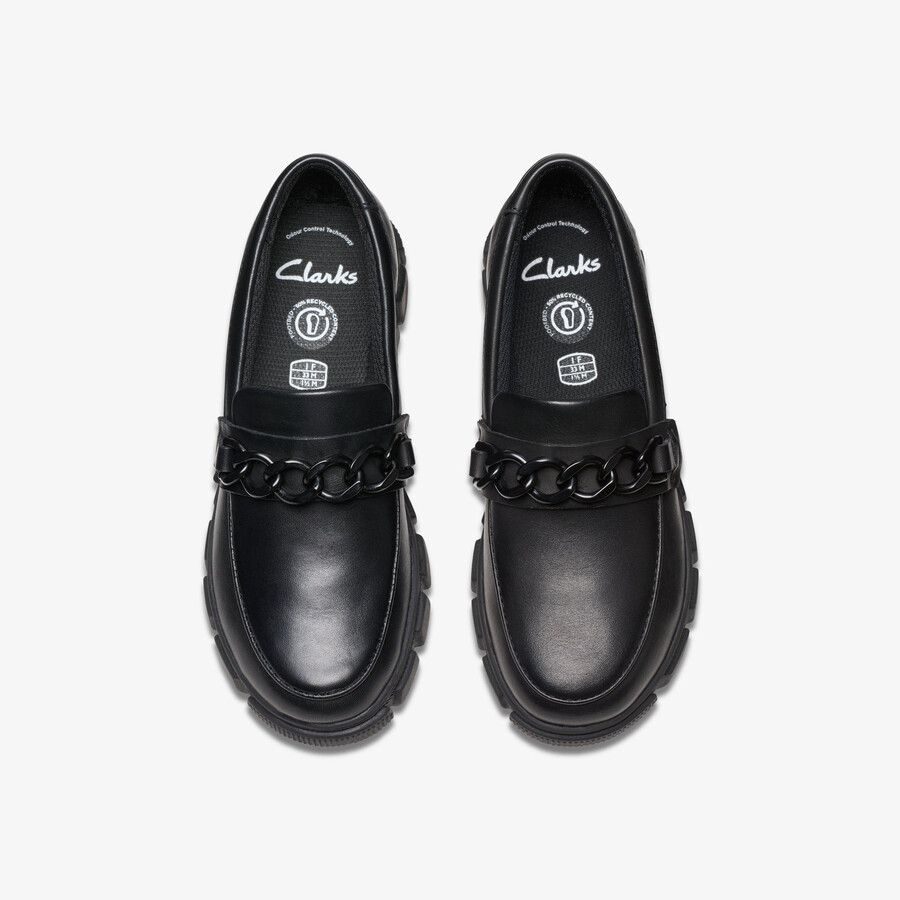 evyn walk kid - svart skinn