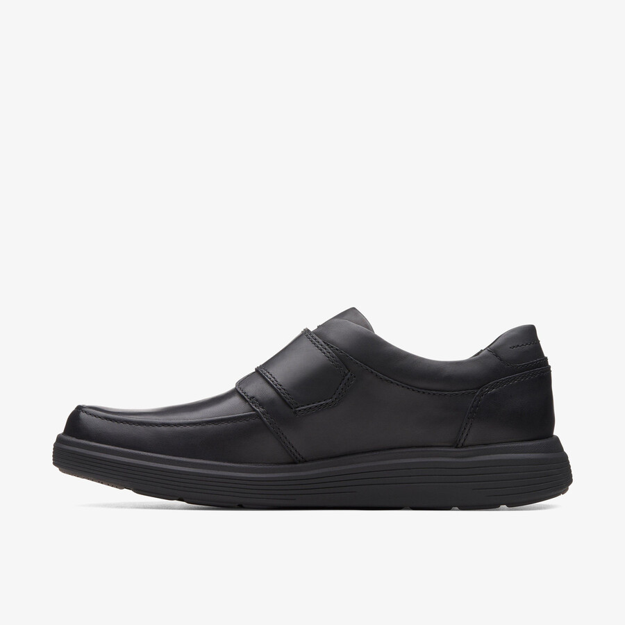 un abode strap loafer - svart skinn