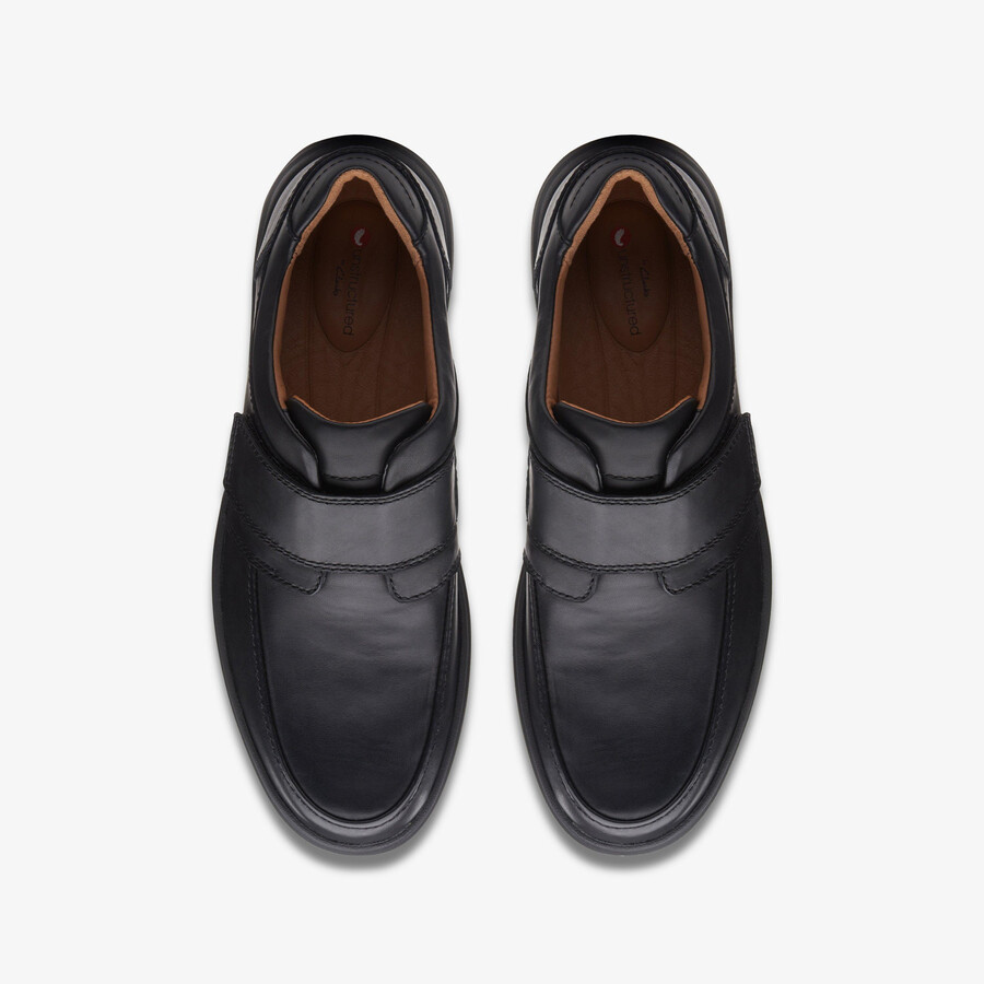 un abode strap loafer - svart skinn