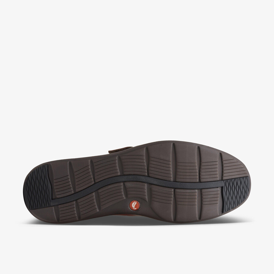 un abode strap loafer - mørkbrun skinn