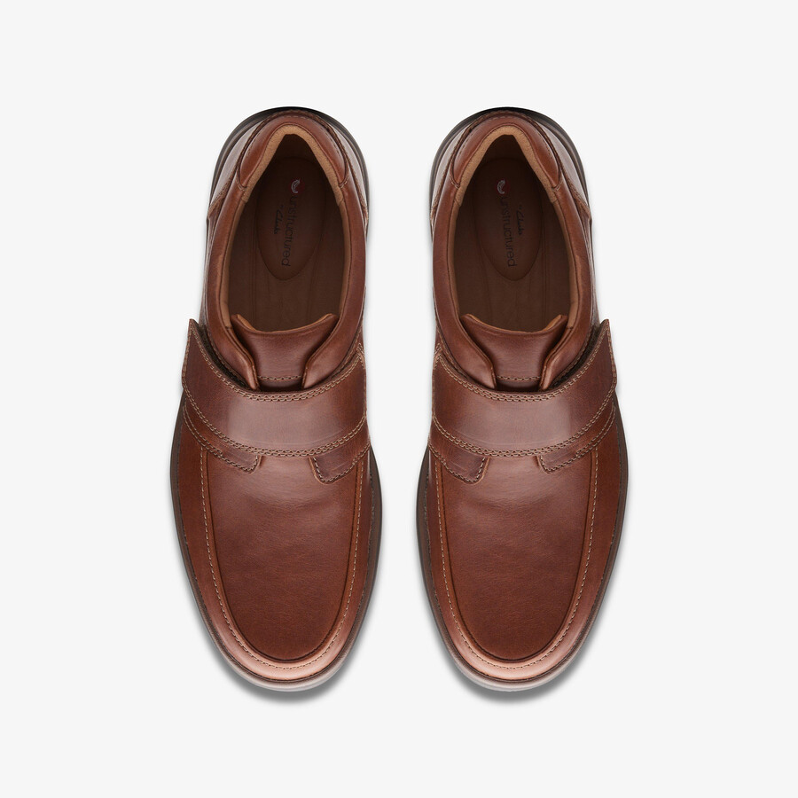 un abode strap loafer - mørkbrun skinn