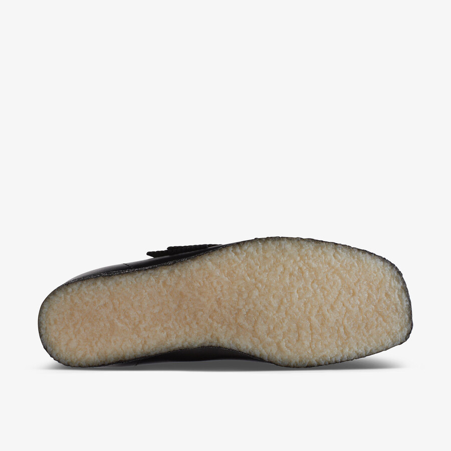 wallabee - svart skinn