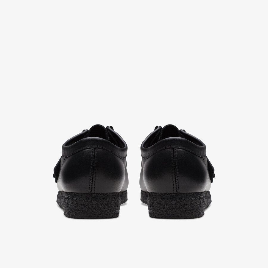 wallabee - svart skinn