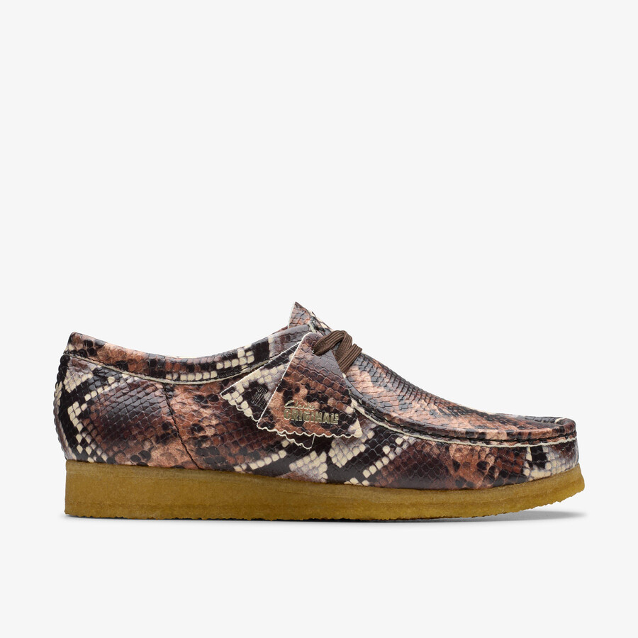 wallabee - brunt slangetrykk