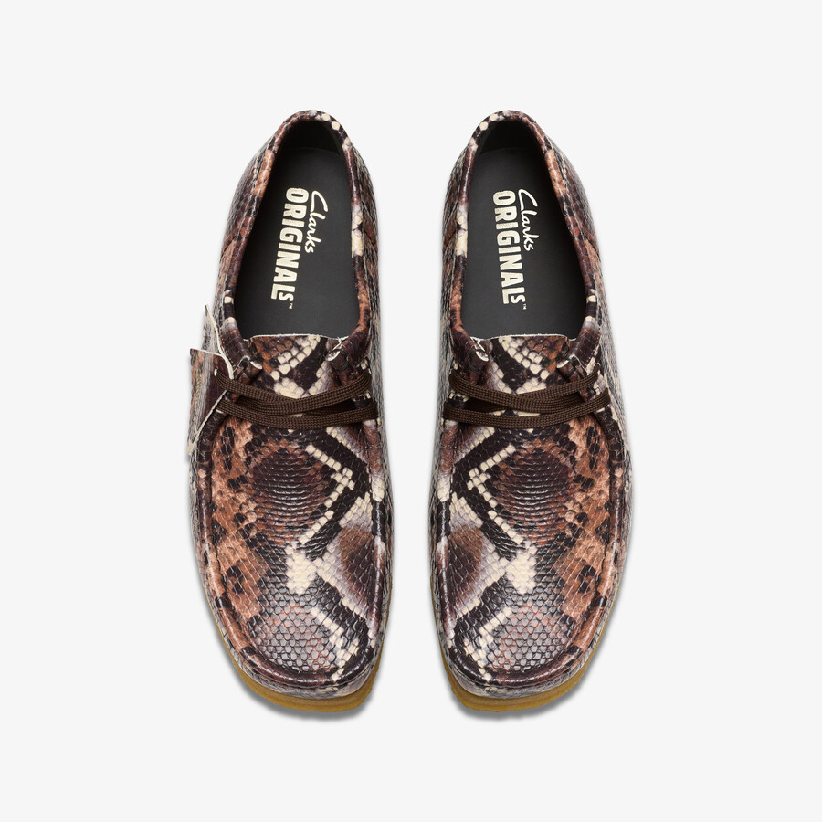 wallabee - brunt slangetrykk