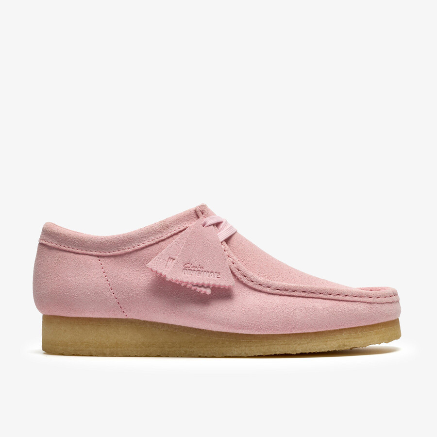 wallabee - lyserosa semsket skinn