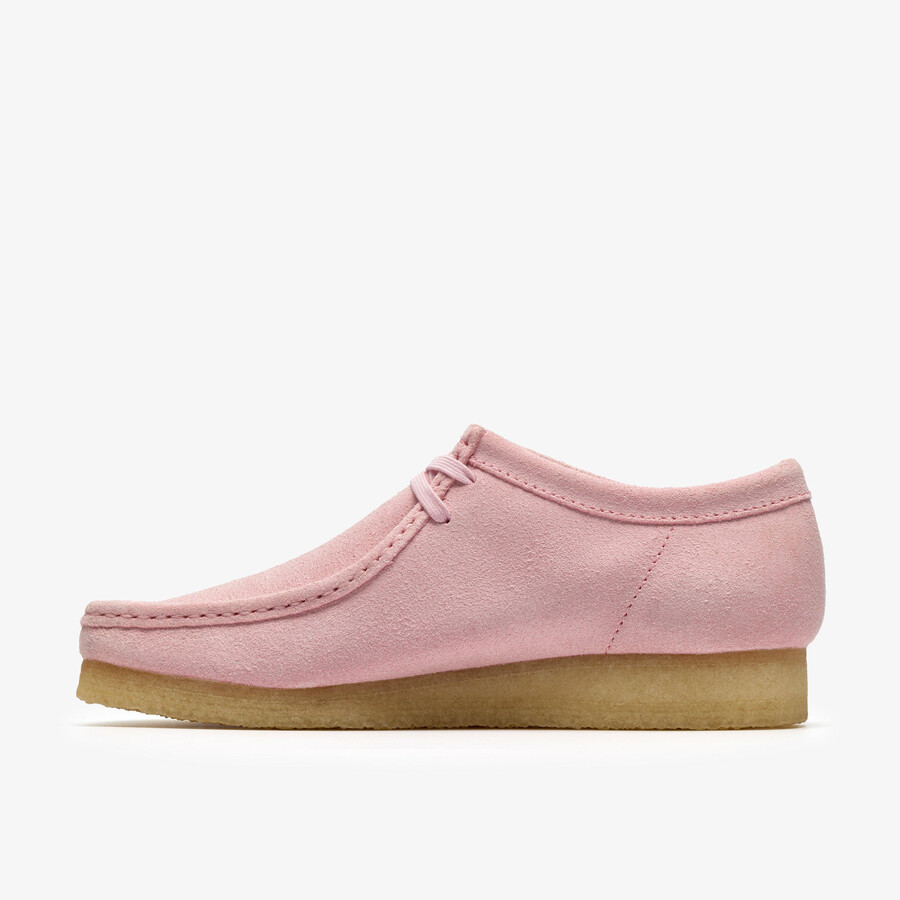 wallabee - lyserosa semsket skinn