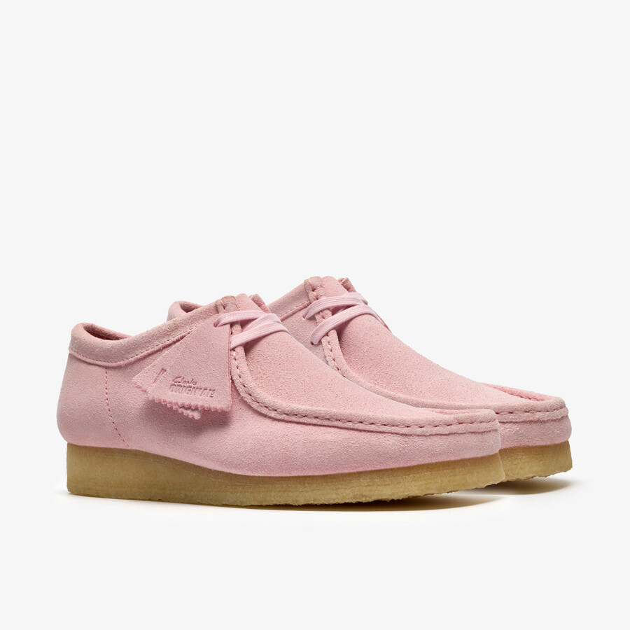 wallabee - lyserosa semsket skinn