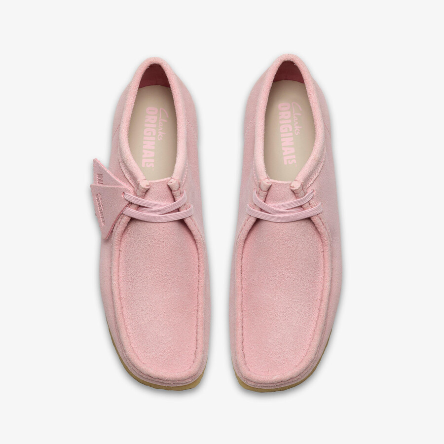 wallabee - lyserosa semsket skinn