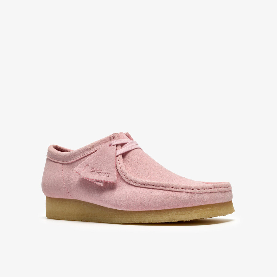 wallabee - lyserosa semsket skinn