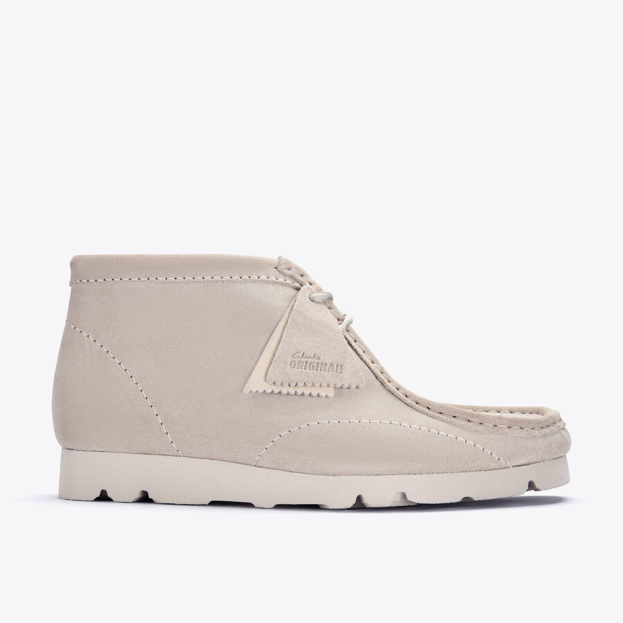 wallabee boot paf - beige semsket skinn