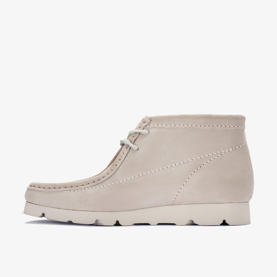 wallabee boot paf - beige semsket skinn