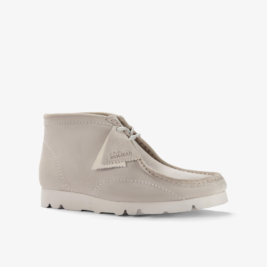 wallabee boot paf - beige semsket skinn