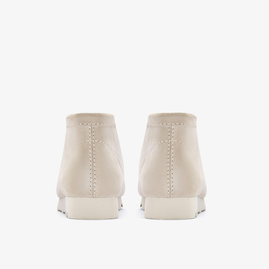 wallabee boot paf - beige semsket skinn