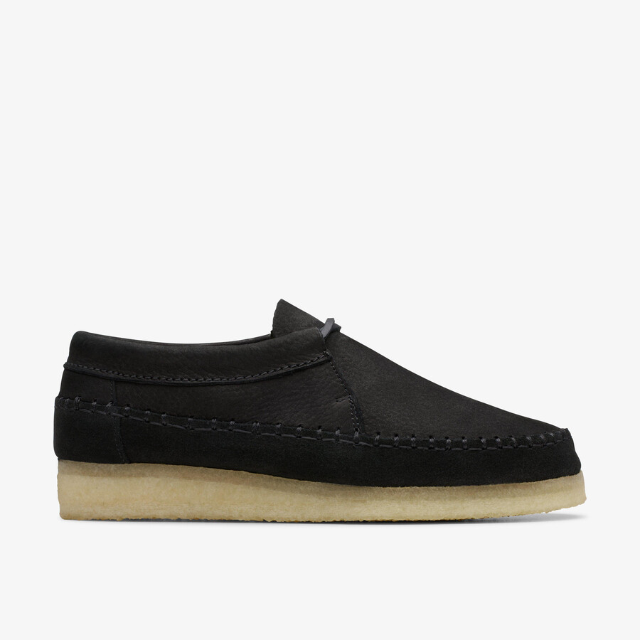 weaver slips - svart semsket skinn