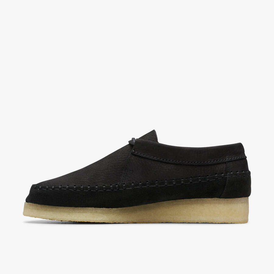weaver slips - svart semsket skinn