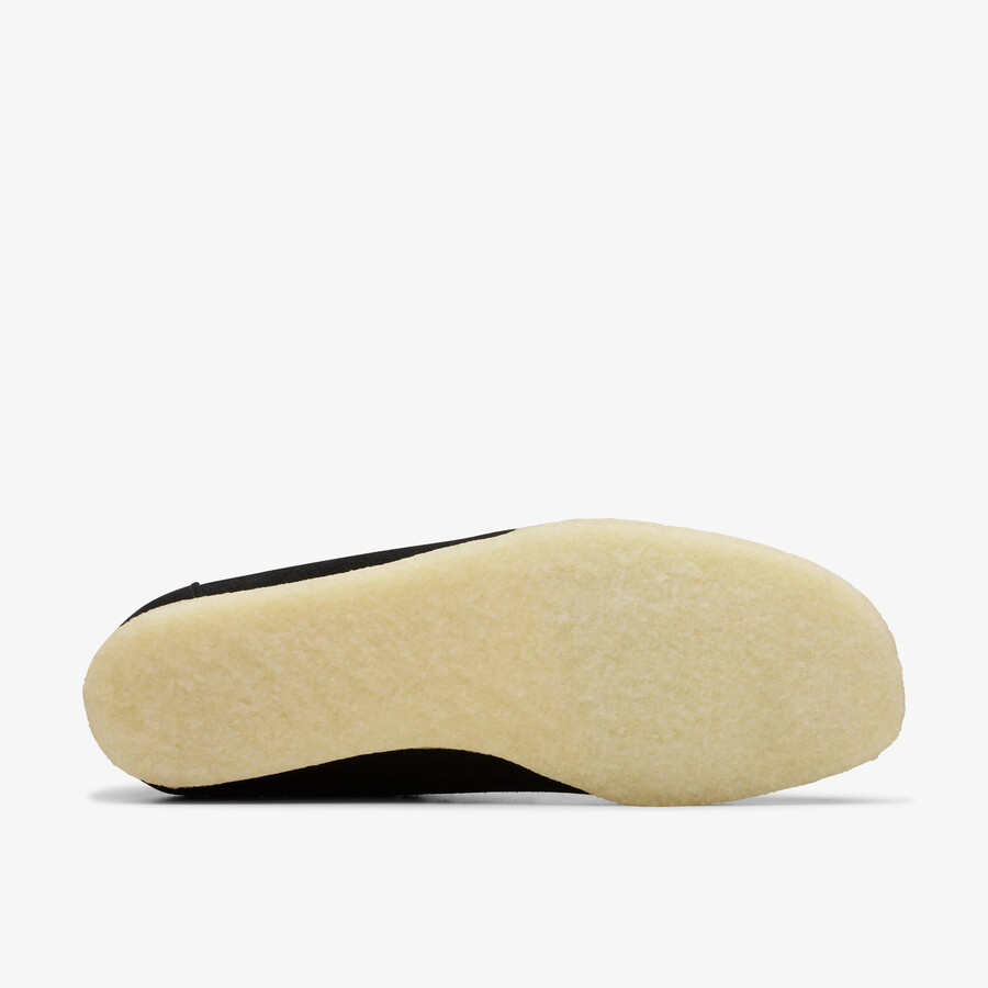 weaver slips - svart semsket skinn