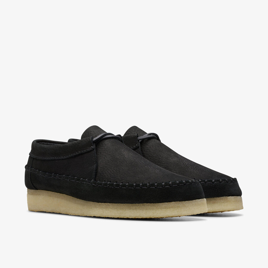 weaver slips - svart semsket skinn