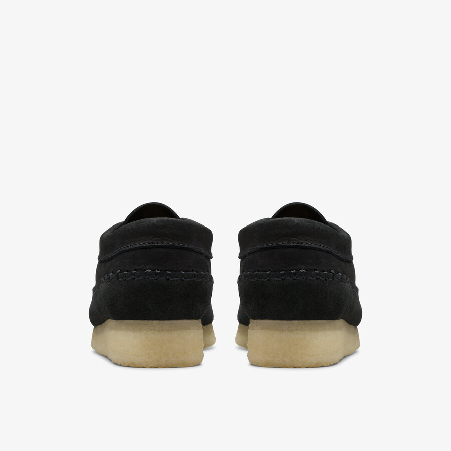 weaver slips - svart semsket skinn