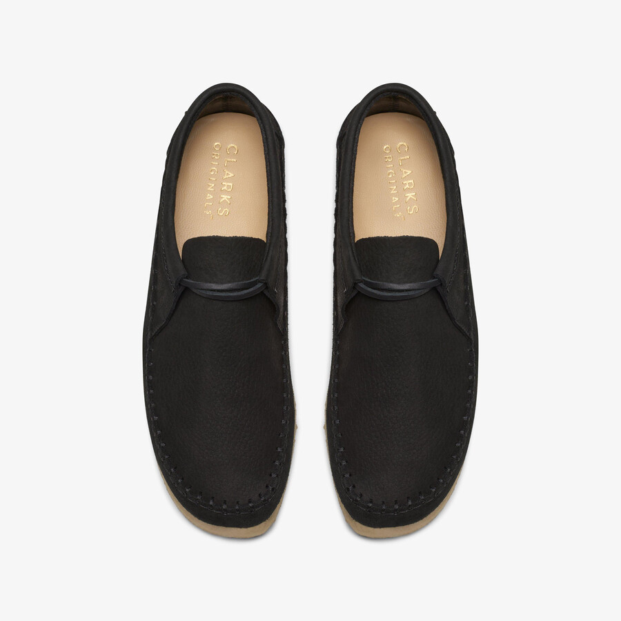 weaver slips - svart semsket skinn