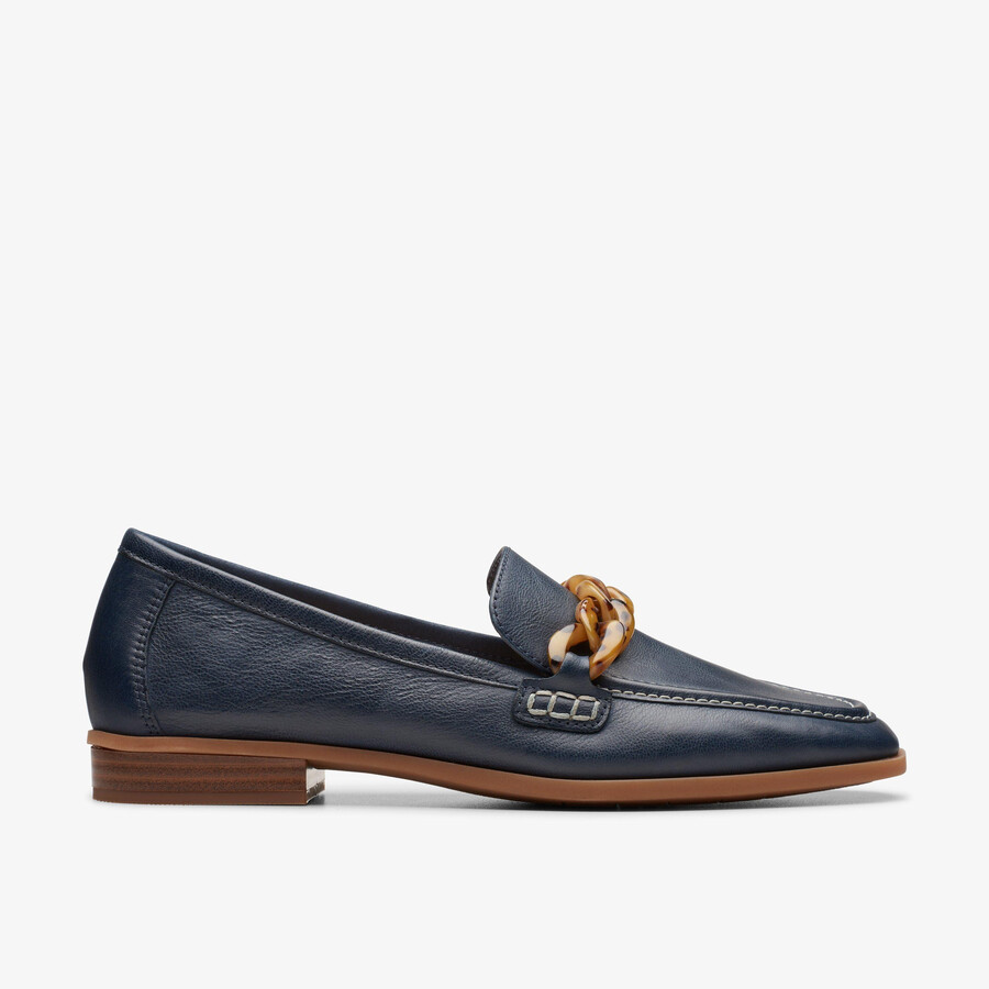 sarafyna iris loafer - marineblått skinn