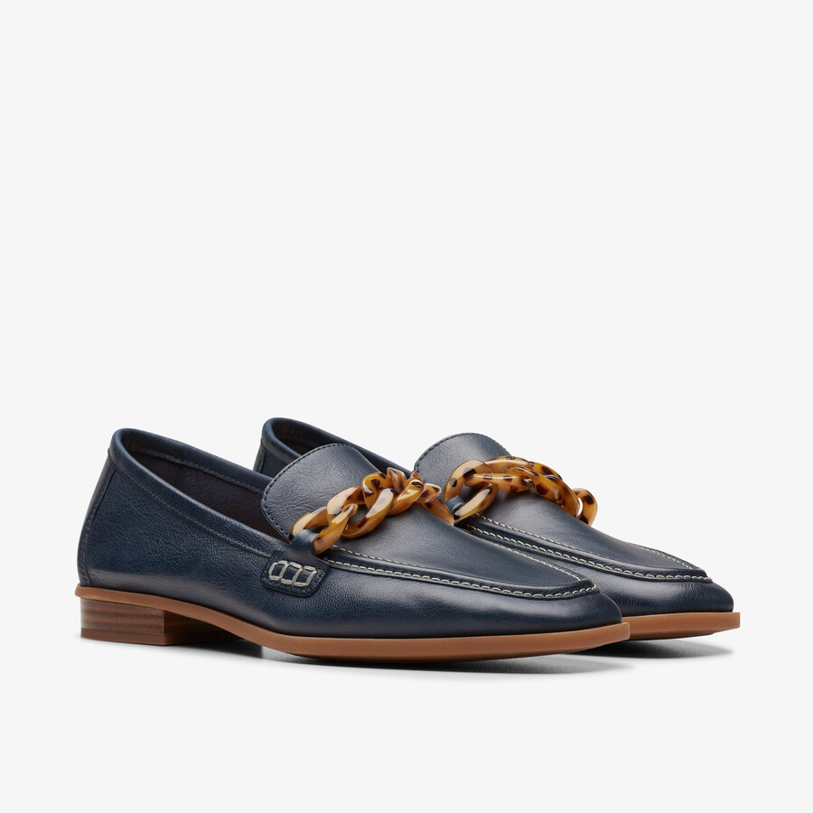 sarafyna iris loafer - marineblått skinn