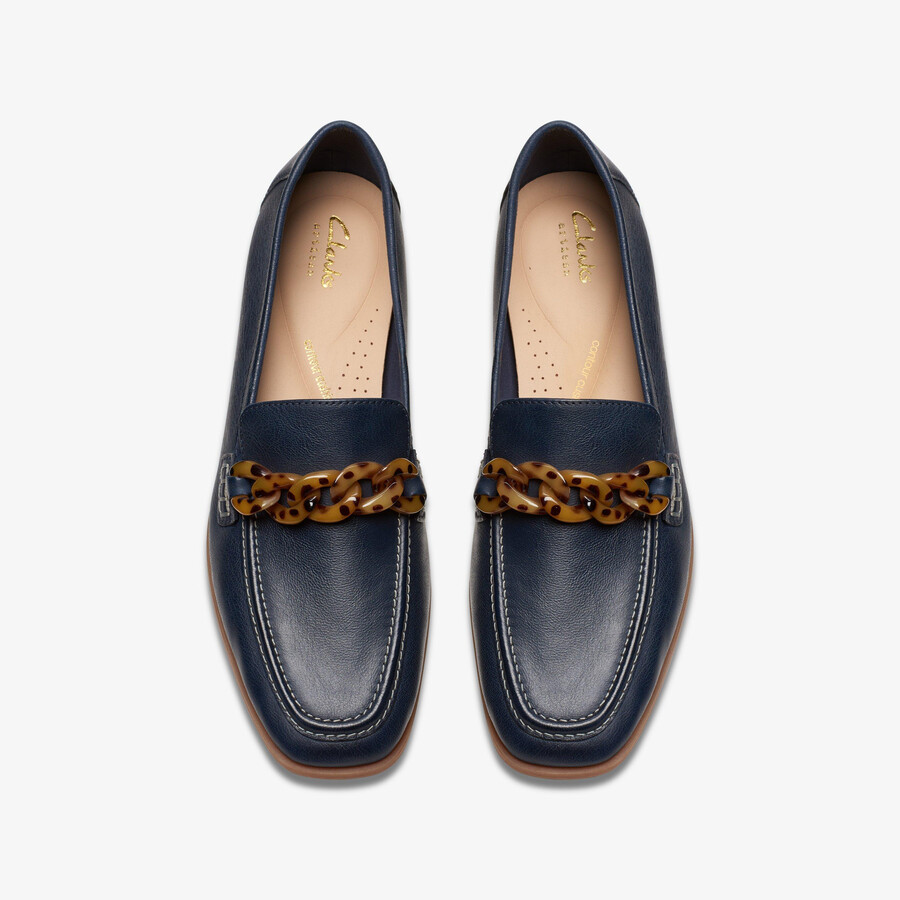 sarafyna iris loafer - marineblått skinn