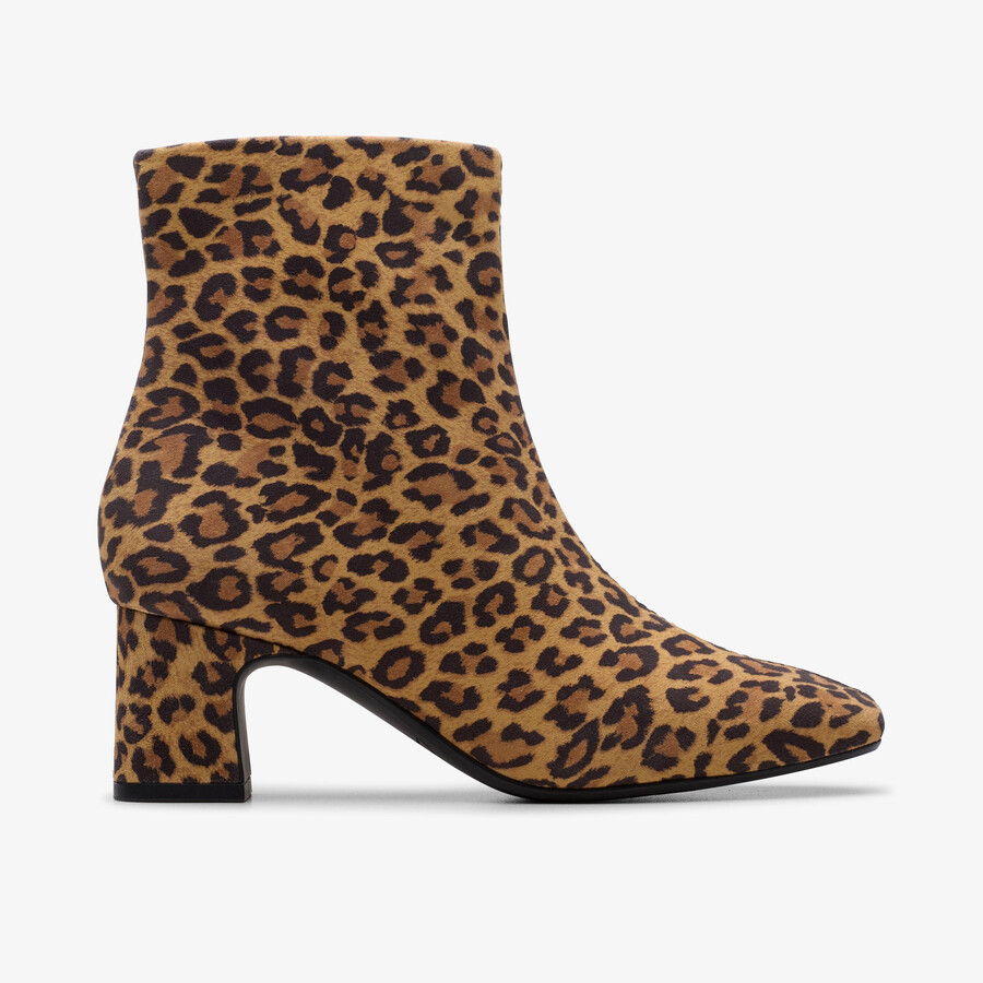 fernie zip - leopard semsket skinn