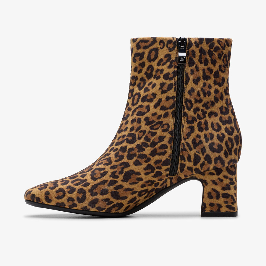 fernie zip - leopard semsket skinn