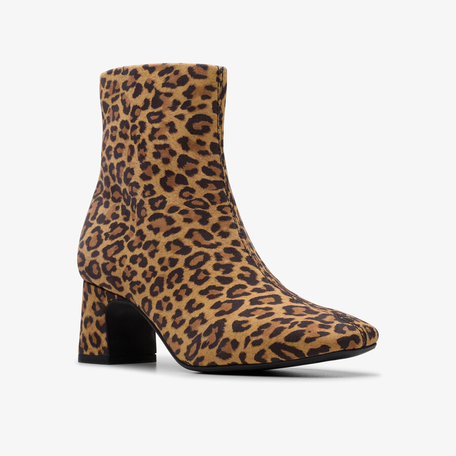fernie zip - leopard semsket skinn