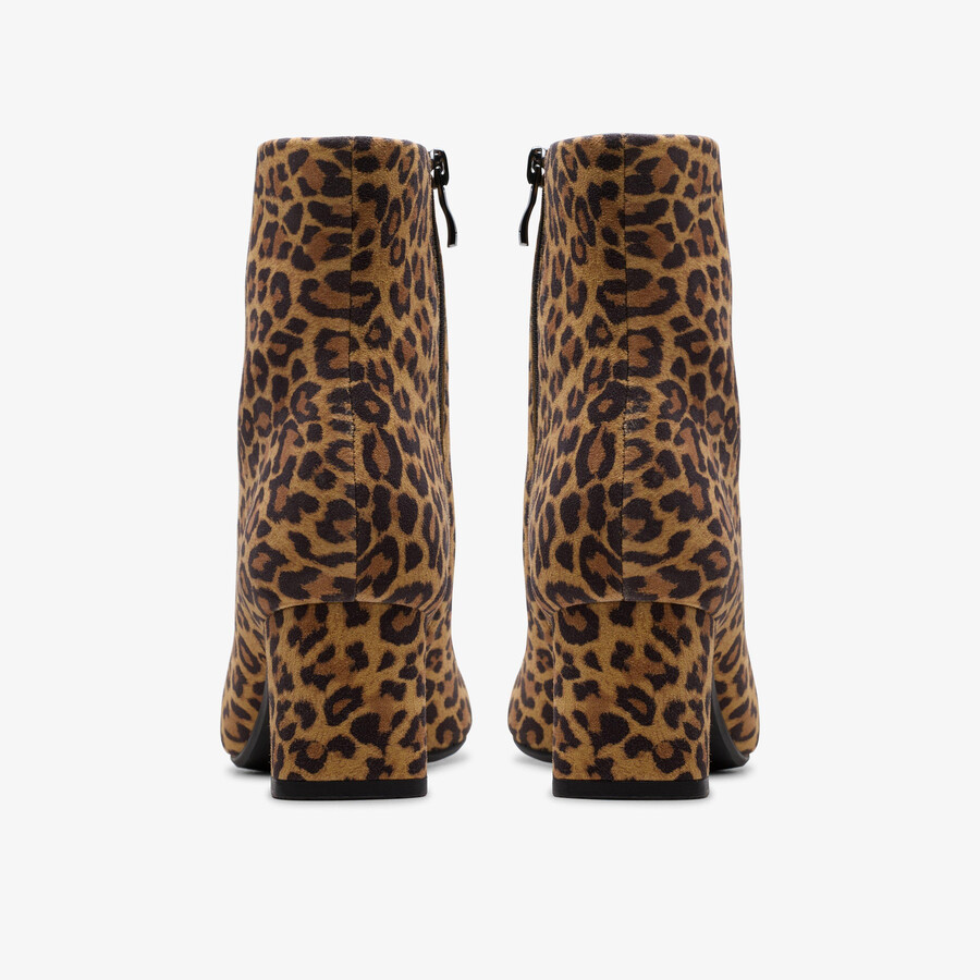fernie zip - leopard semsket skinn