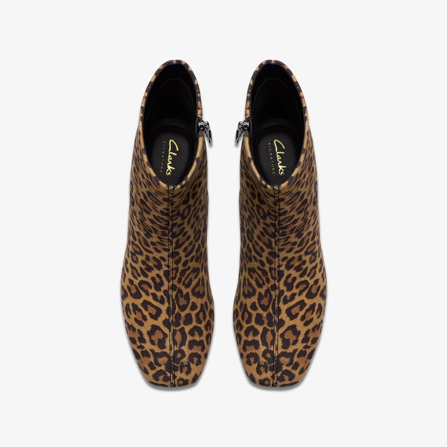 fernie zip - leopard semsket skinn
